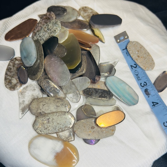 Large lot of gemstones: agate labradorite cabochon marcasite & more - Picture 1 of 6